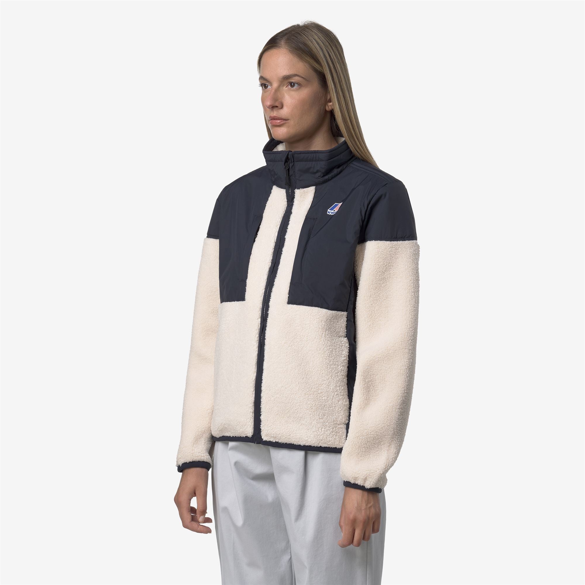 Fleece_UNISEX_SIXTE 4.0 ORSETTO_Jacket_Blue Depth-Ecru - Commercial 5
