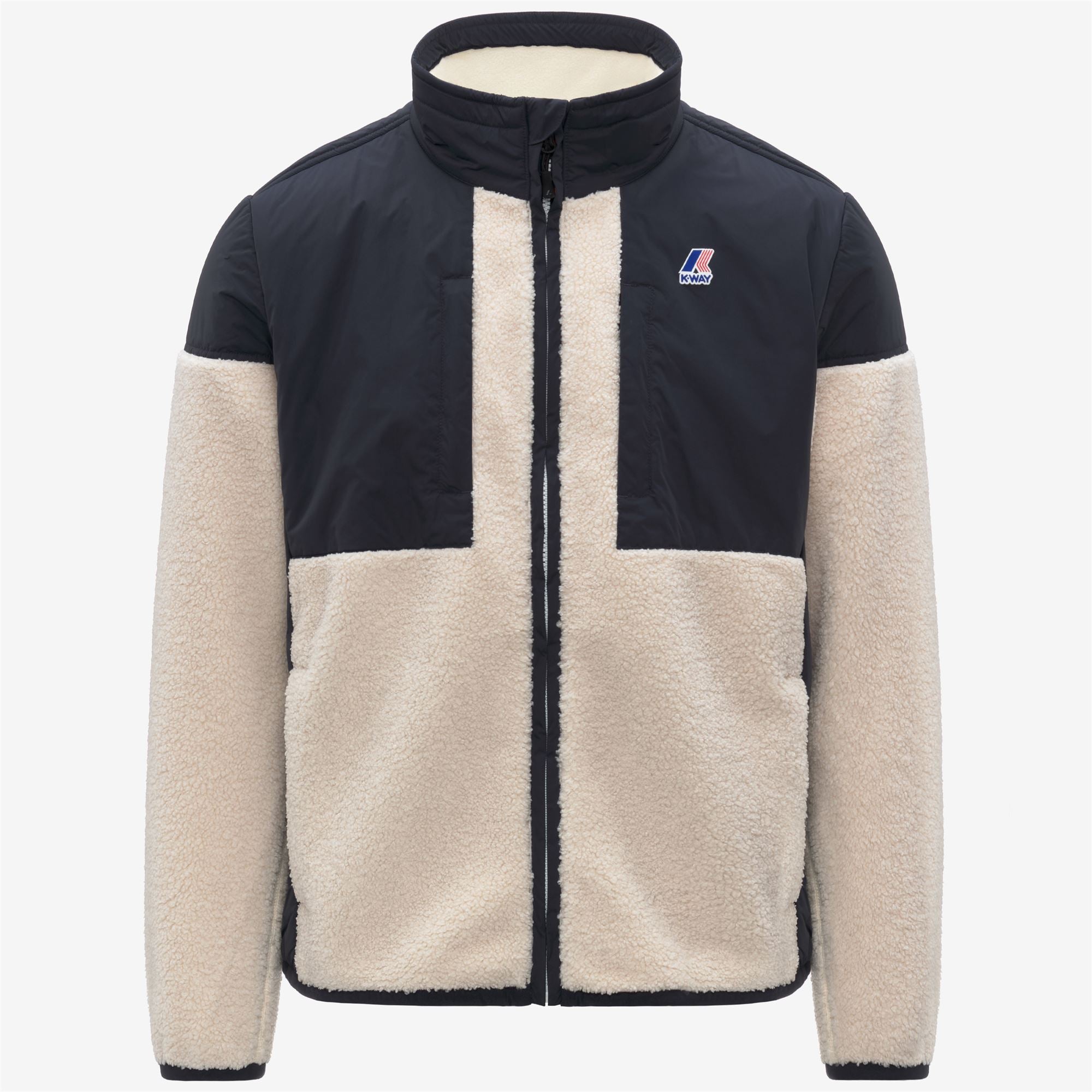 Fleece_UNISEX_SIXTE 4.0 ORSETTO_Jacket_Blue Depth-Ecru - Commercial 1
