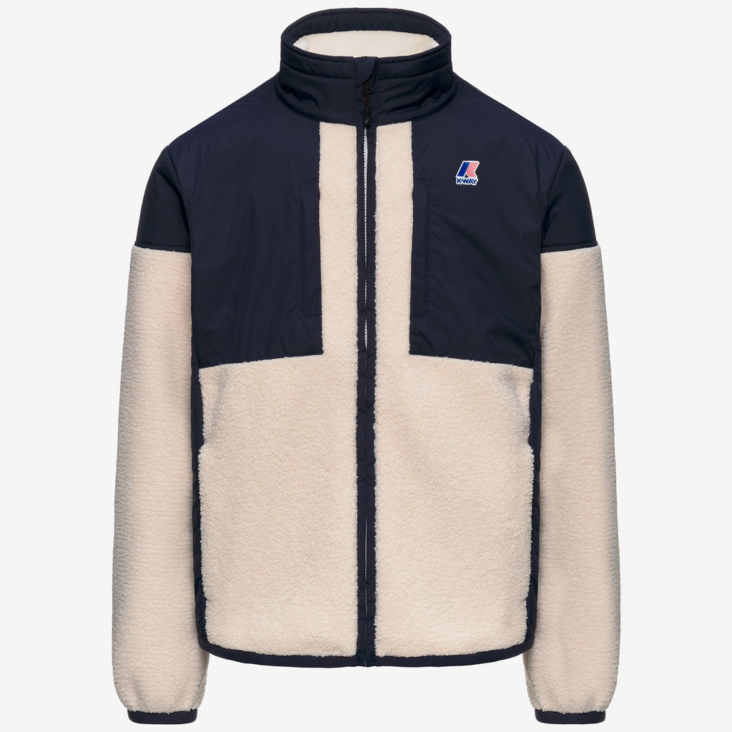 Fleece_UNISEX_SIXTE 4.0 ORSETTO_Jacket_Blue Depth-Ecru - Commercial 1