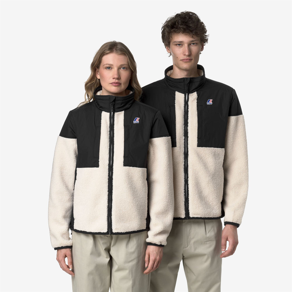 Fleece_UNISEX_SIXTE 4.0 ORSETTO_Jacket_Black Pure-Ecru - Commercial 7
