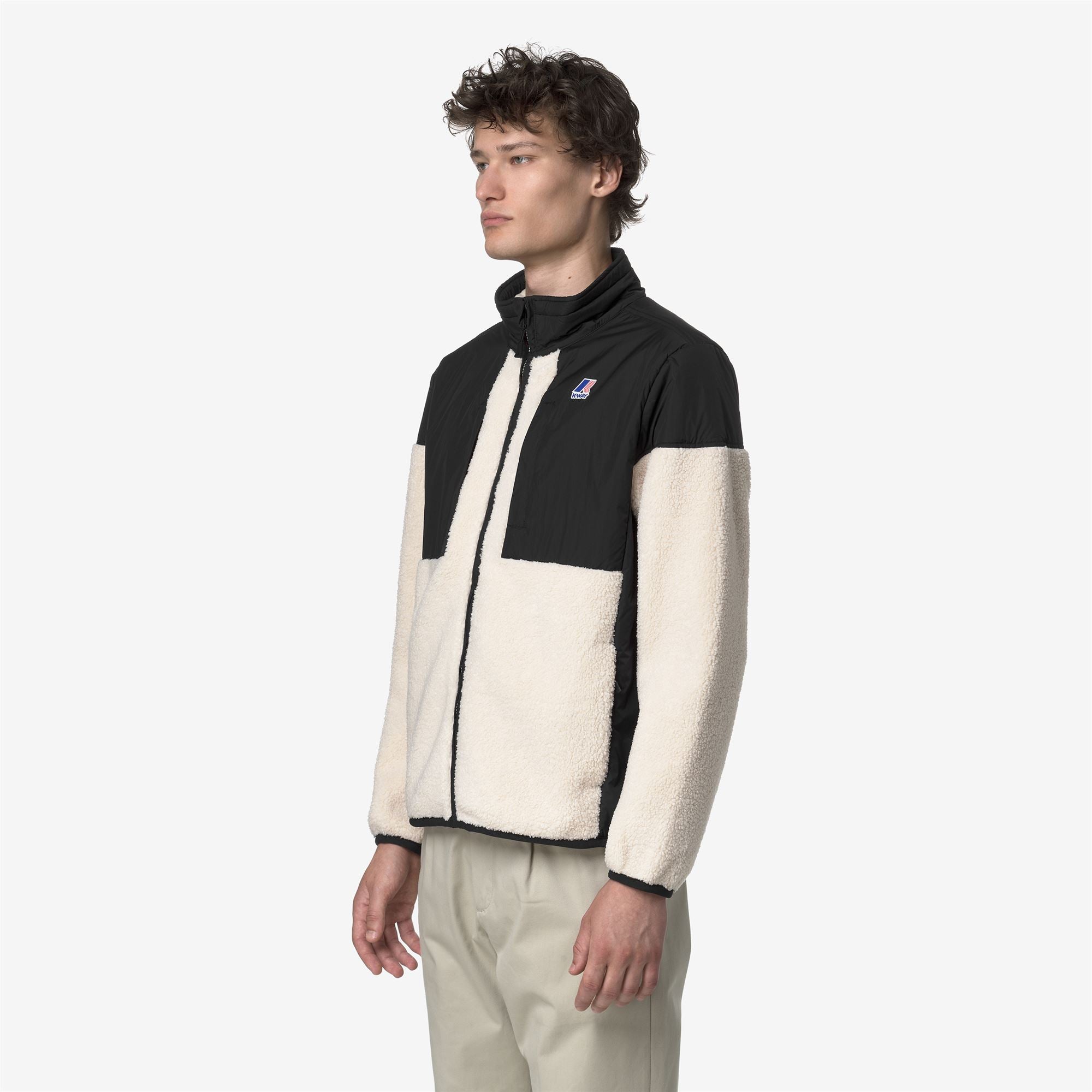 Fleece_UNISEX_SIXTE 4.0 ORSETTO_Jacket_Black Pure-Ecru - Commercial 5