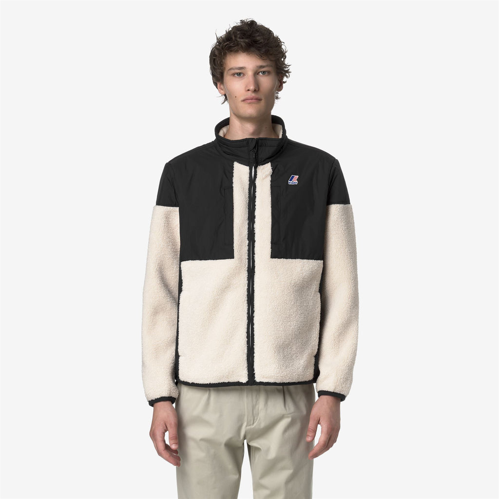 Fleece_UNISEX_SIXTE 4.0 ORSETTO_Jacket_Black Pure-Ecru - Commercial 4