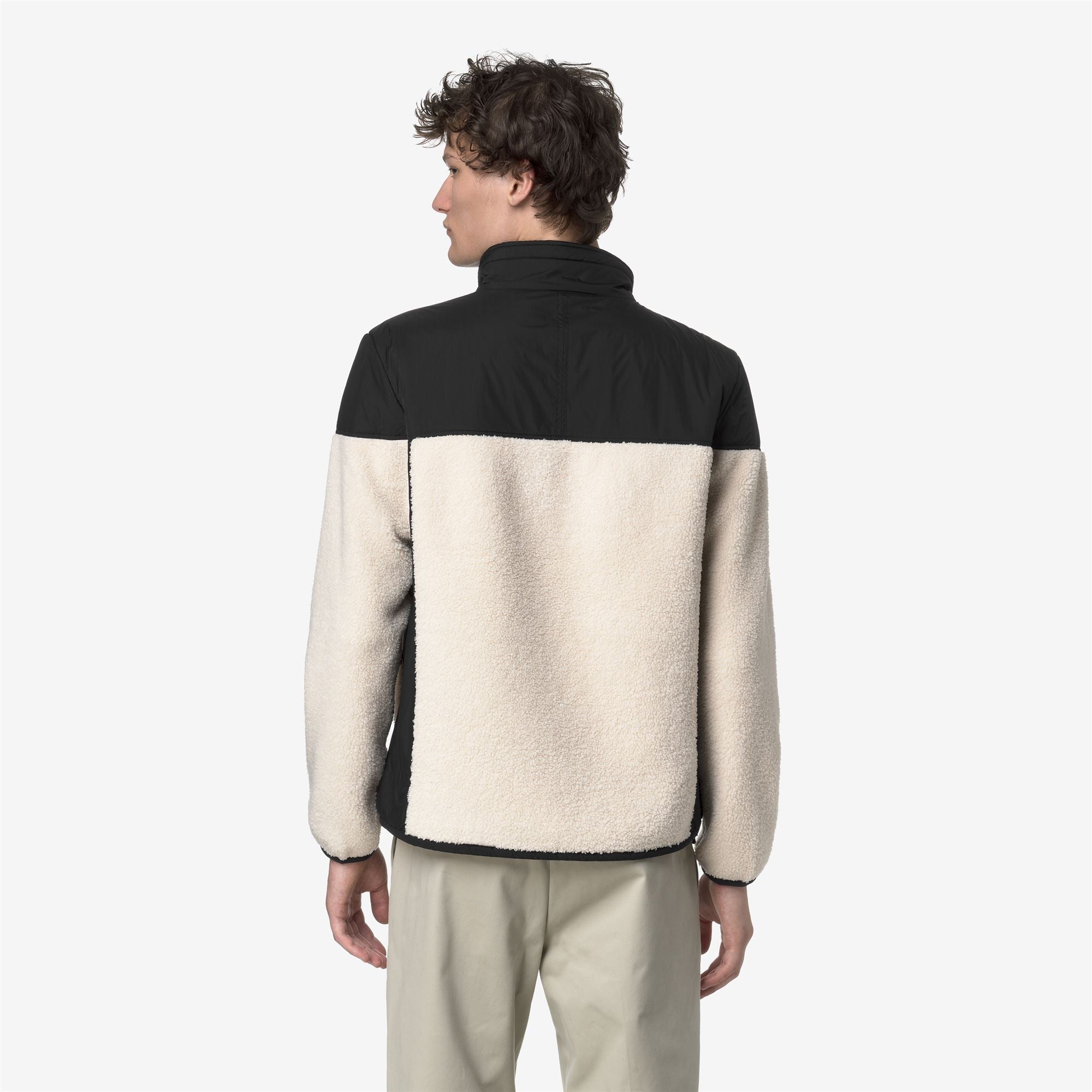 Fleece_UNISEX_SIXTE 4.0 ORSETTO_Jacket_Black Pure-Ecru - Commercial 6