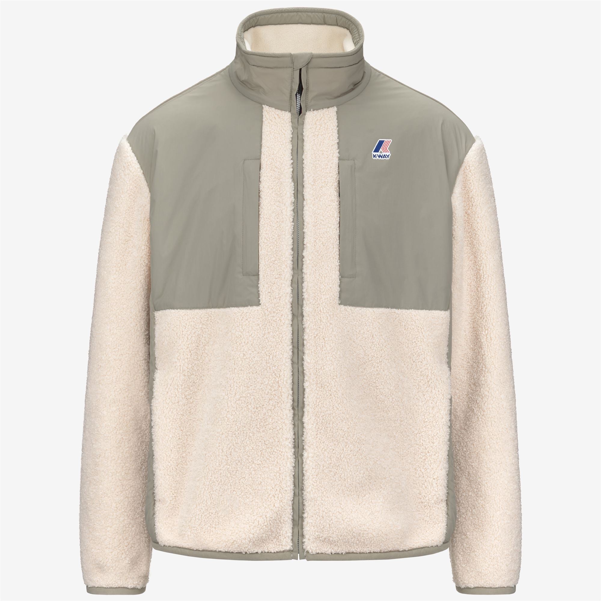 Fleece_UNISEX_SIXTE 4.0 ORSETTO_Jacket_Green Oak-Ecru - Commercial 1