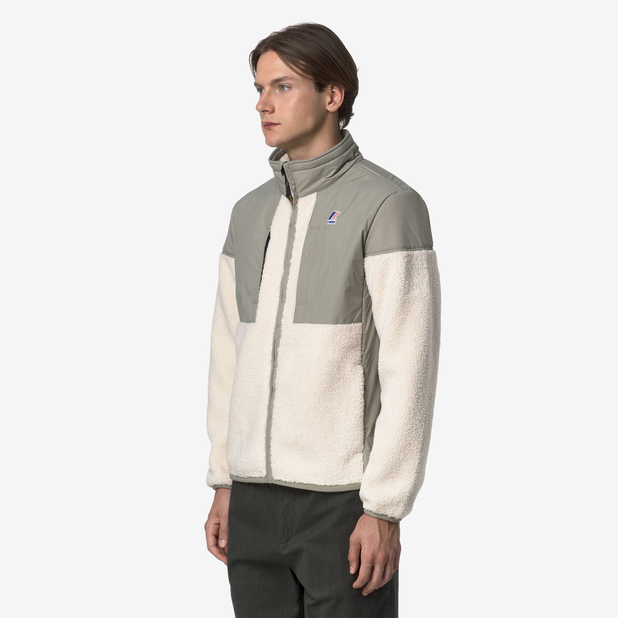 Fleece_UNISEX_SIXTE 4.0 ORSETTO_Jacket_Green Oak-Ecru - Commercial 5