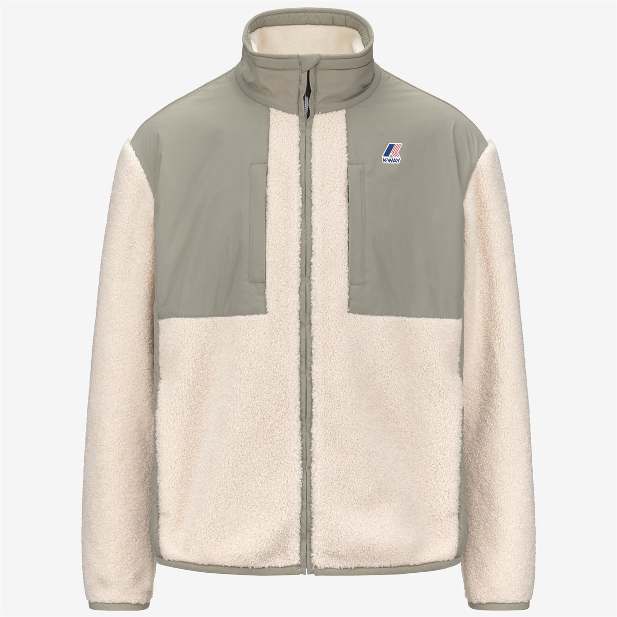 Fleece_UNISEX_SIXTE 4.0 ORSETTO_Jacket_Green Oak-Ecru - Commercial 1