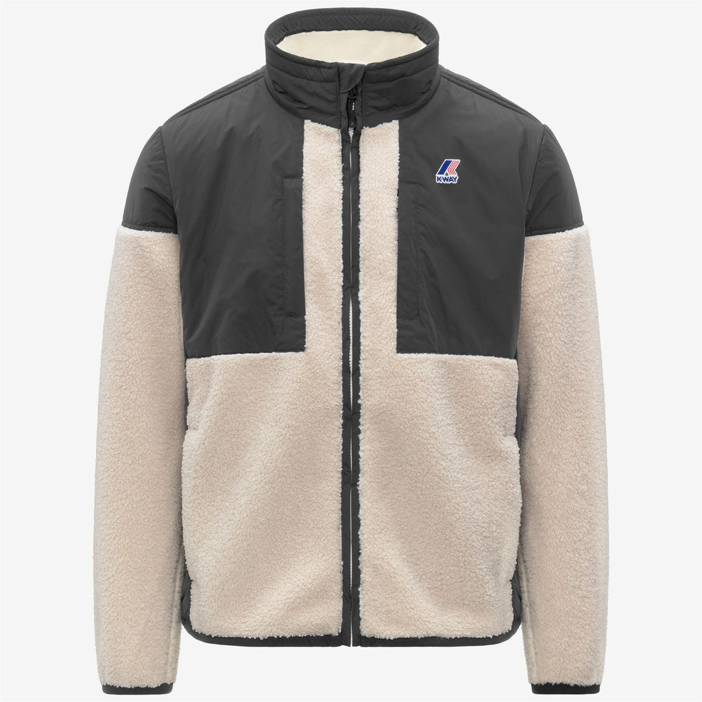 Fleece_UNISEX_SIXTE 4.0 ORSETTO_Jacket_Grey Shadow Dk-Ecru - Commercial 1