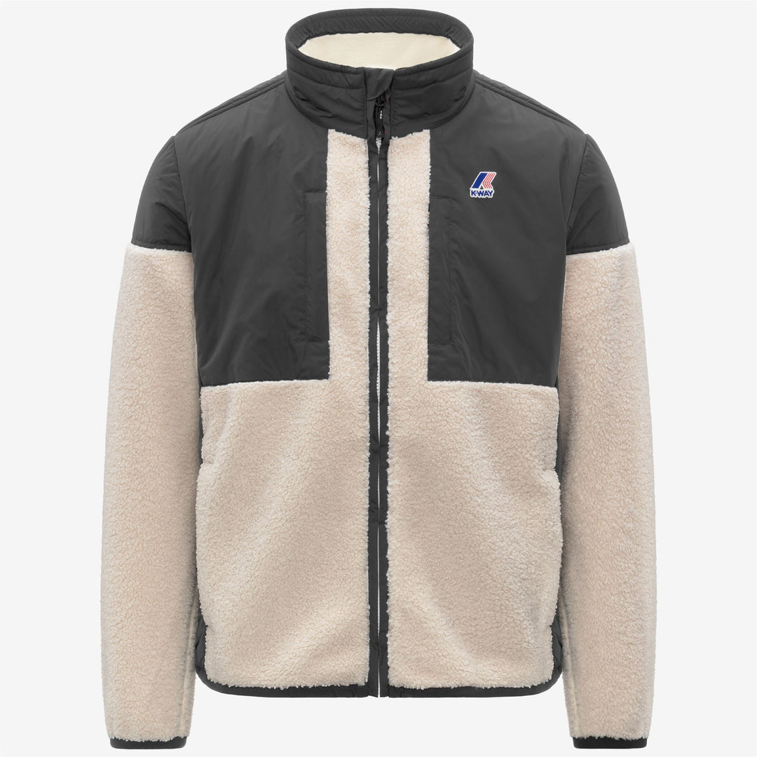 Grey unisex Sherpa Fleece Jacket with PrimaLoft Padding 01