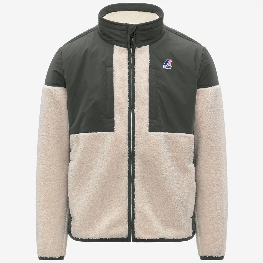 Green blackish Unisex Fleece Jacket with Sherpa and Insulation 01