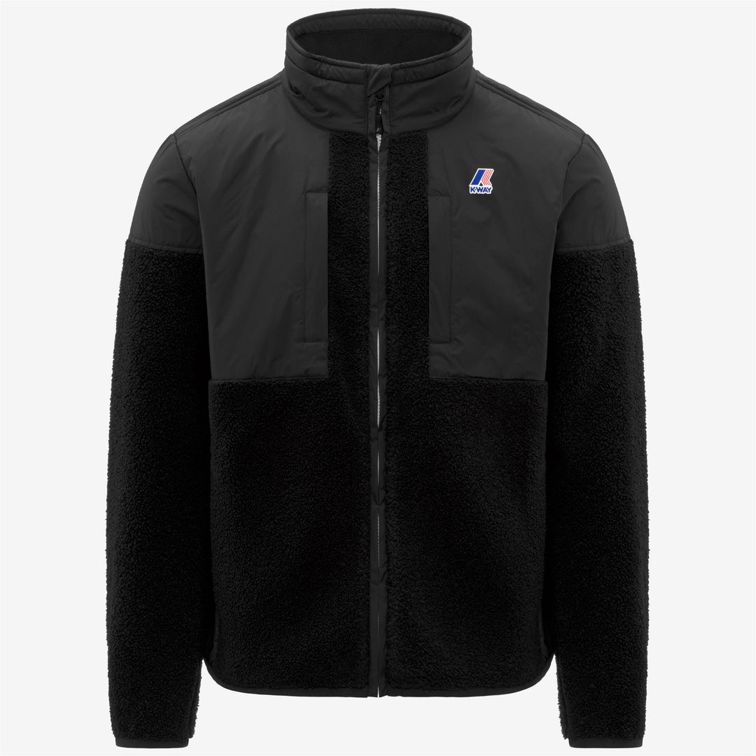 Black Unisex Fleece Jacket with Waterproof Inserts 01