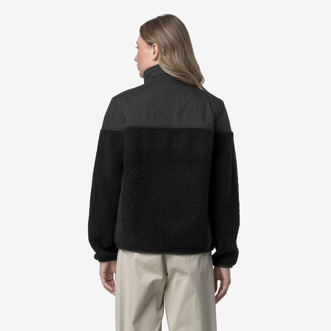 Black Unisex Fleece Jacket with Waterproof Inserts main