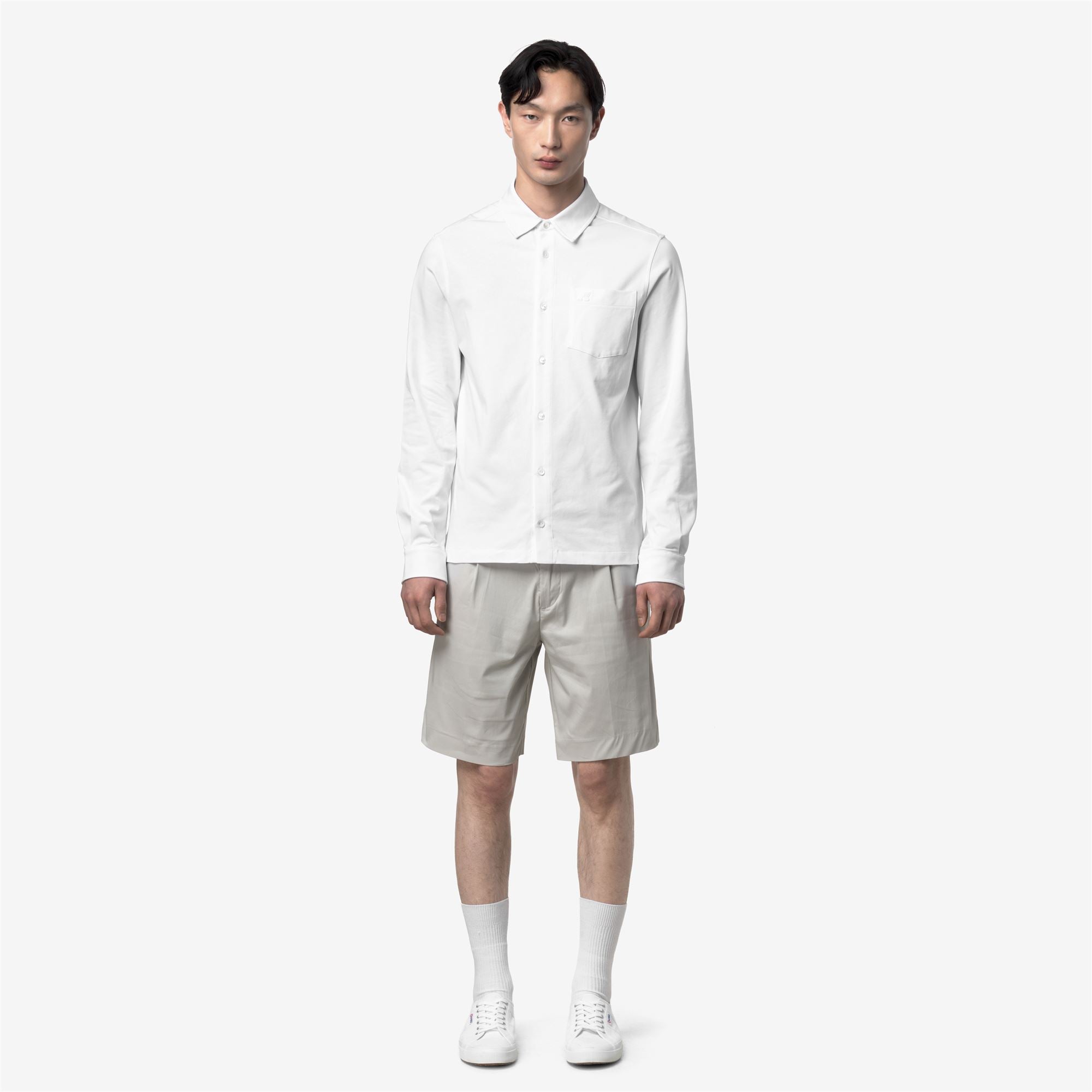 Shorts_MAN_SEVERE TWILL TECH_Chino_BEIGE LT - Commercial 4