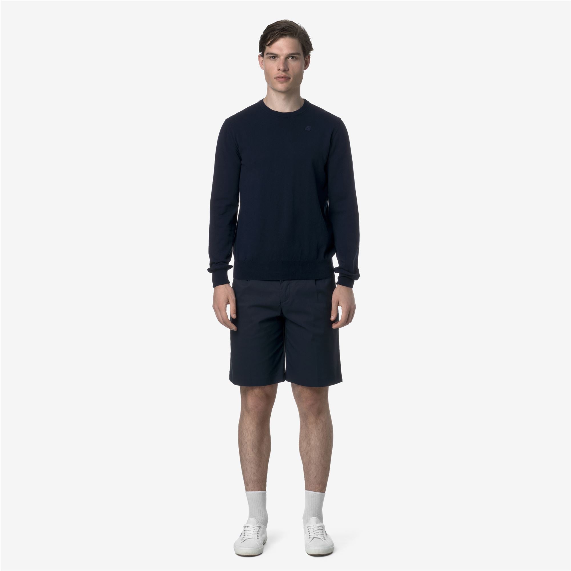 Shorts_MAN_SEVERE TWILL TECH_Chino_Blue Depth - Commercial 4