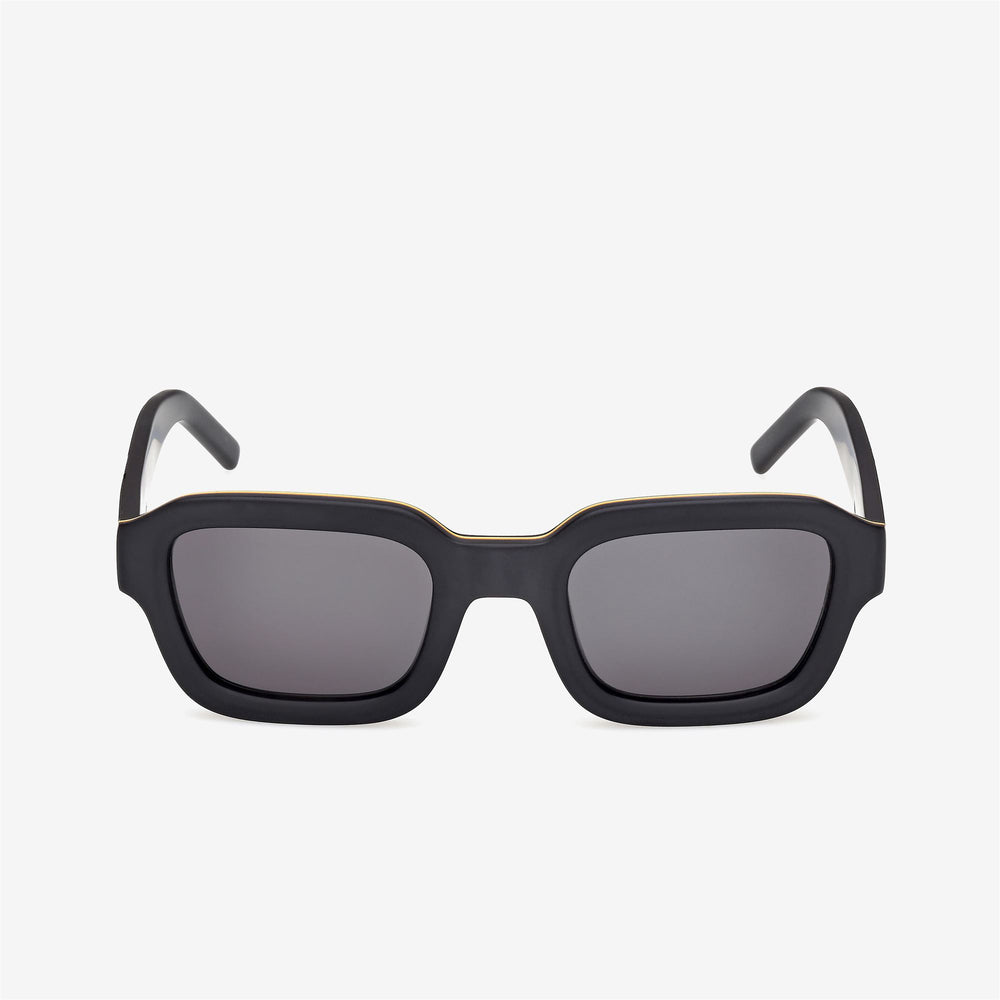 Grey Unisex Geometric Acetate Sunglasses with K-Way Tape Detail 02