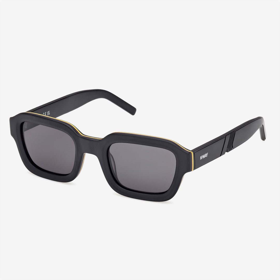 Gafas de sol unisex de acetato geométrico gris con detalle de cinta K-Way main