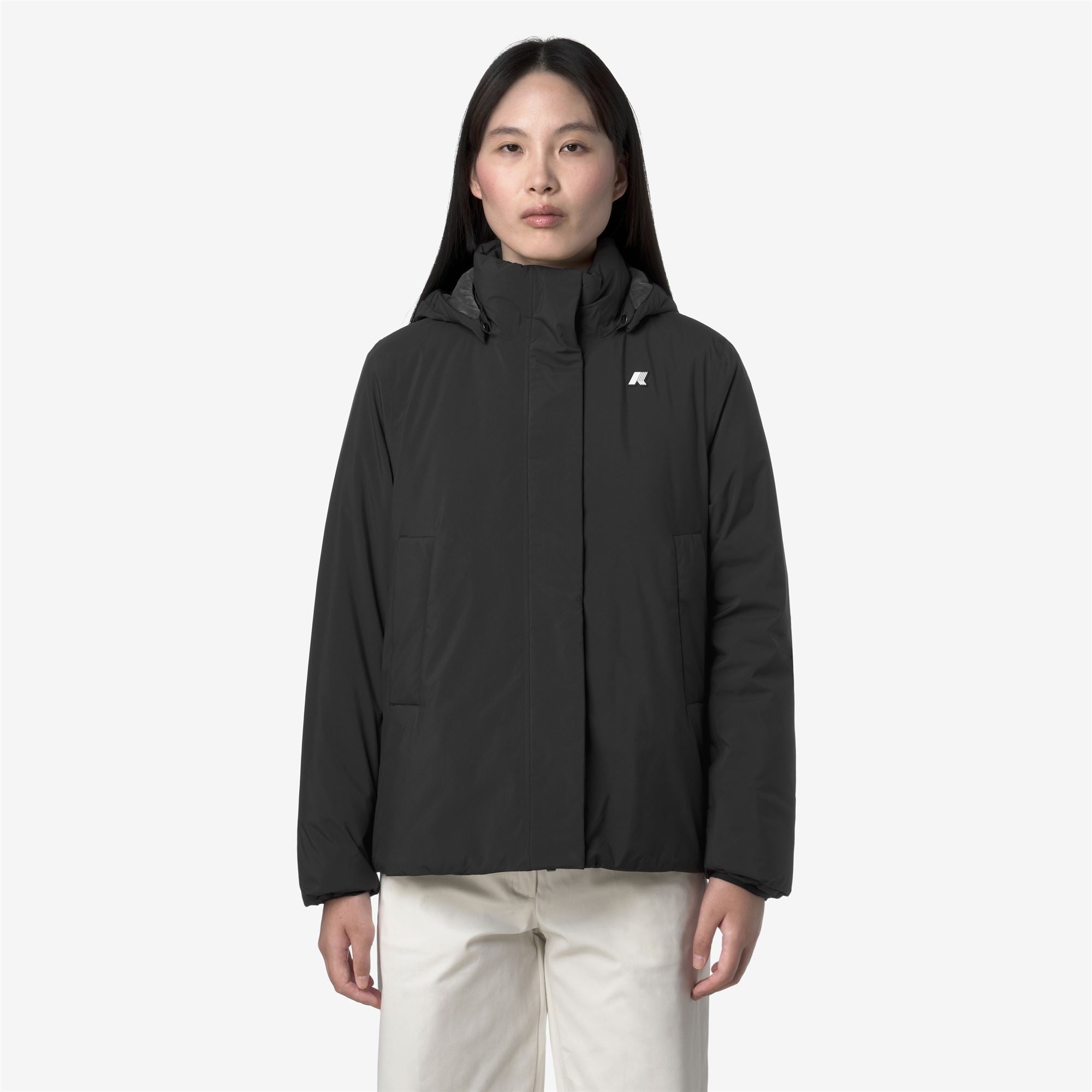 Jackets_WOMAN_MARLETTE SOFT TOUCH MARMOTTA_Short_Black Pure - Blue Airforce - Commercial 4