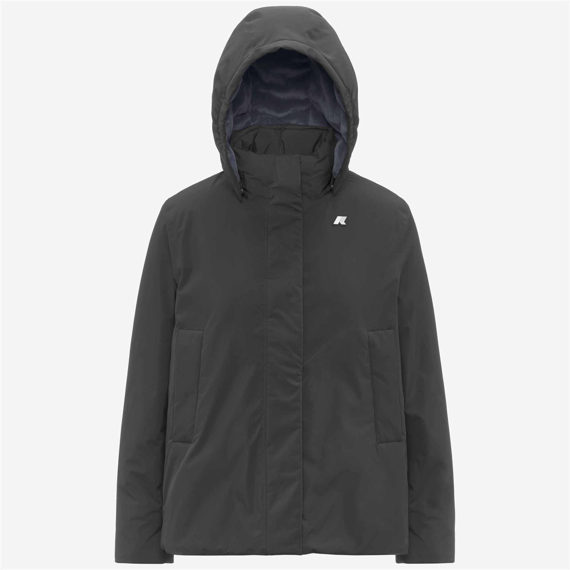 Jackets_WOMAN_MARLETTE SOFT TOUCH MARMOTTA_Short_Black Pure - Blue Airforce - Commercial 1
