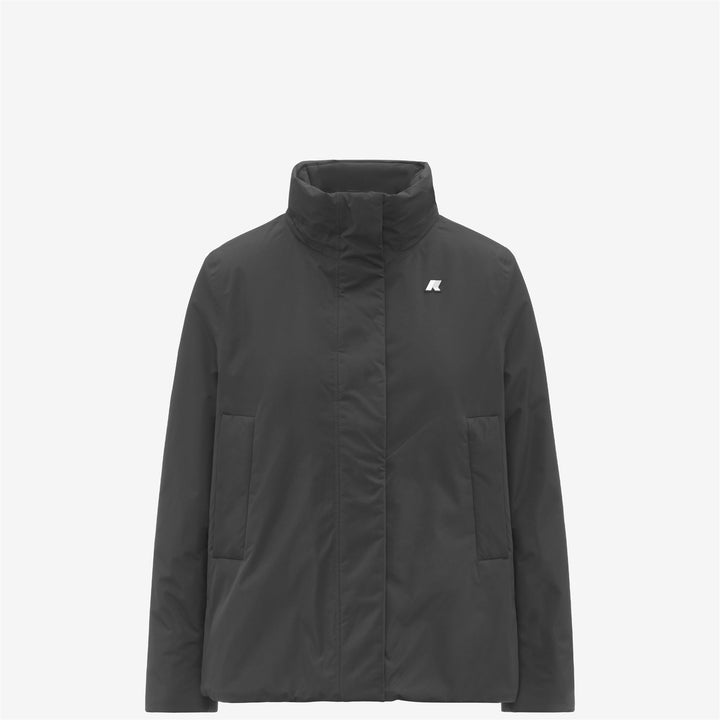 Chaqueta corta impermeable negra para mujer con acolchado PrimaLoft 2