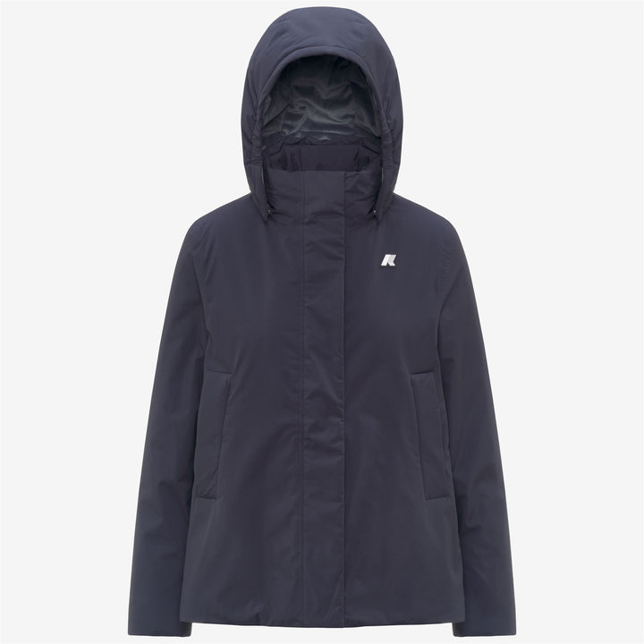 Chaqueta corta impermeable azul para mujer con acolchado PrimaLoft 1