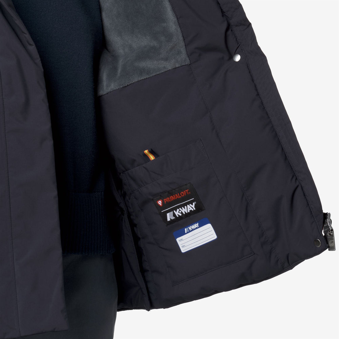 Chaqueta corta impermeable azul para mujer con acolchado PrimaLoft main