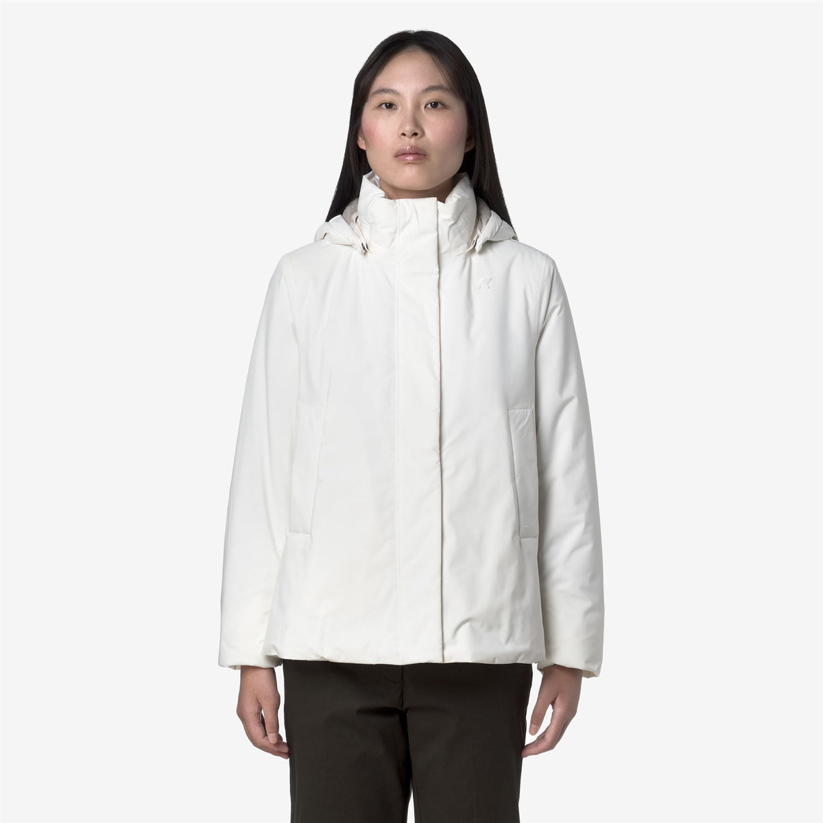 Jackets_WOMAN_MARLETTE SOFT TOUCH MARMOTTA_Short_White Gardenia - Grey Goat - Commercial 4
