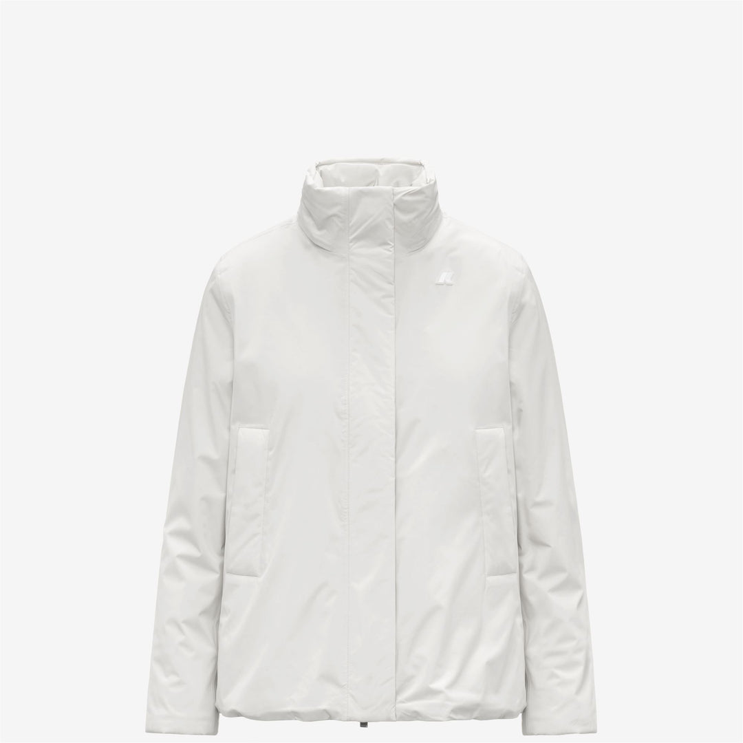 Chaqueta impermeable corta blanca para mujer con acolchado PrimaLoft main