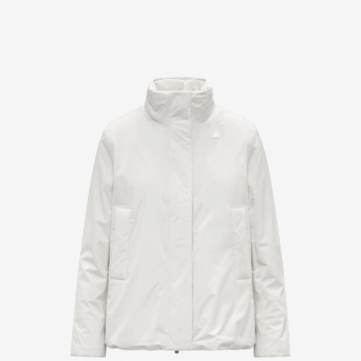 Chaqueta impermeable corta blanca para mujer con acolchado PrimaLoft 2