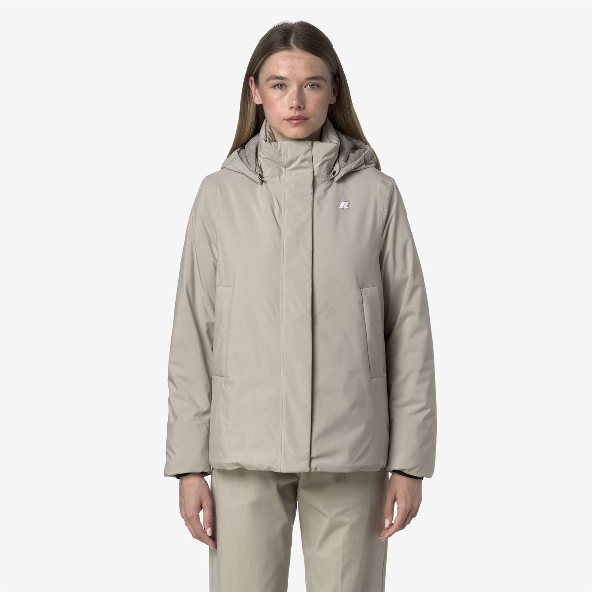 Jackets_WOMAN_MARLETTE SOFT TOUCH MARMOTTA_Short_Beige Cashmere - Grey Goat - Commercial 4