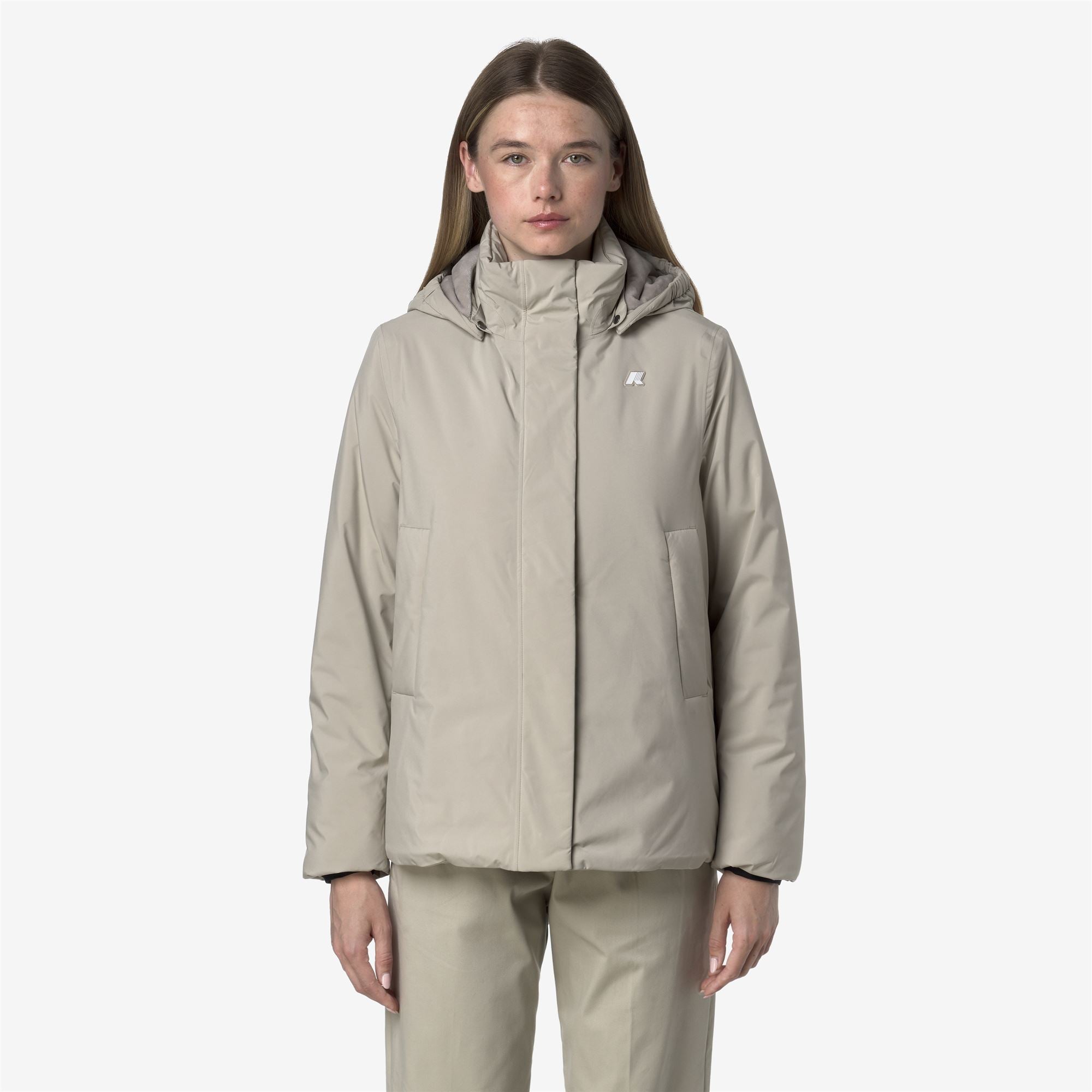 Jackets_WOMAN_MARLETTE SOFT TOUCH MARMOTTA_Short_Beige Cashmere - Grey Goat - Commercial 4
