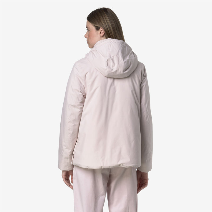 Chaqueta corta impermeable gris para mujer con forro de piel sintética 6