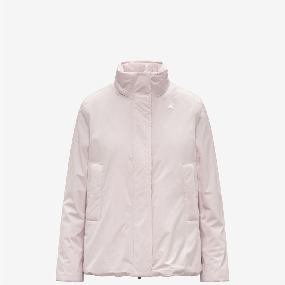 Chaqueta corta impermeable gris para mujer con forro de piel sintética 02