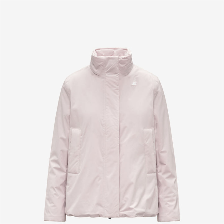 Chaqueta corta impermeable gris para mujer con forro de piel sintética 2