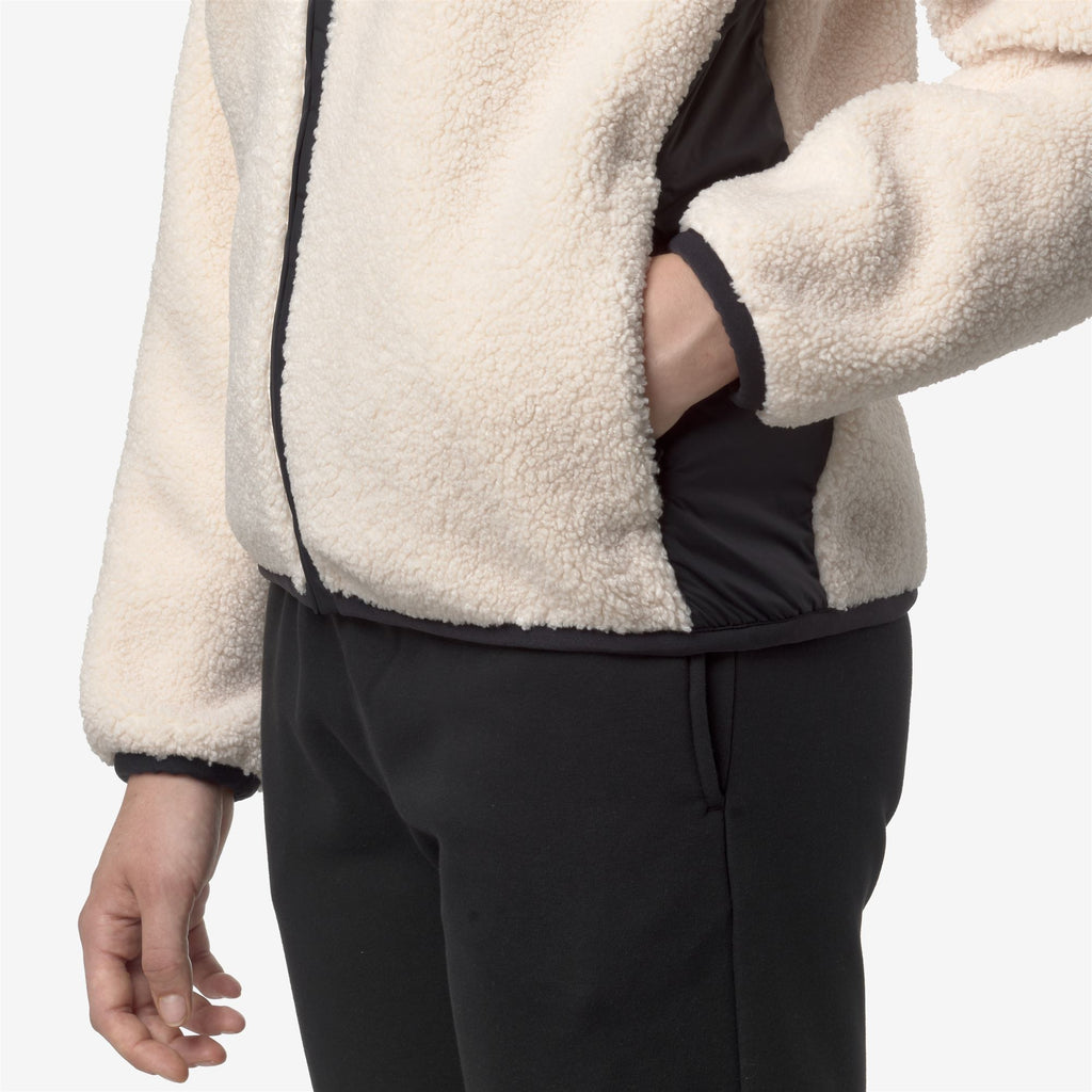 Fleece_WOMAN_BERNARDINE 4.0 ORSETTO_Jacket_Black Pure-Ecru - Commercial 7