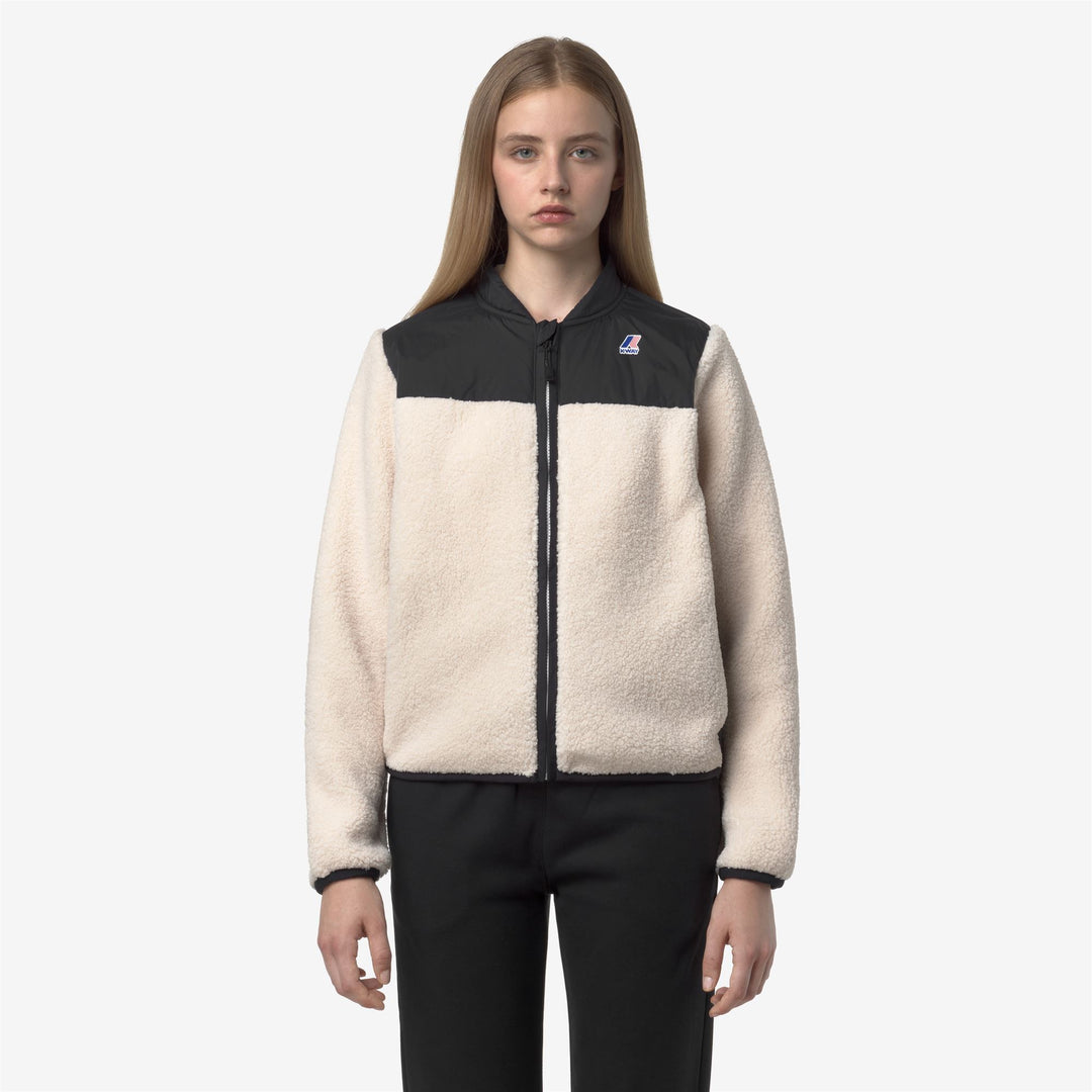 Chaqueta bomber polar negra para mujer con aislamiento PrimaLoft main