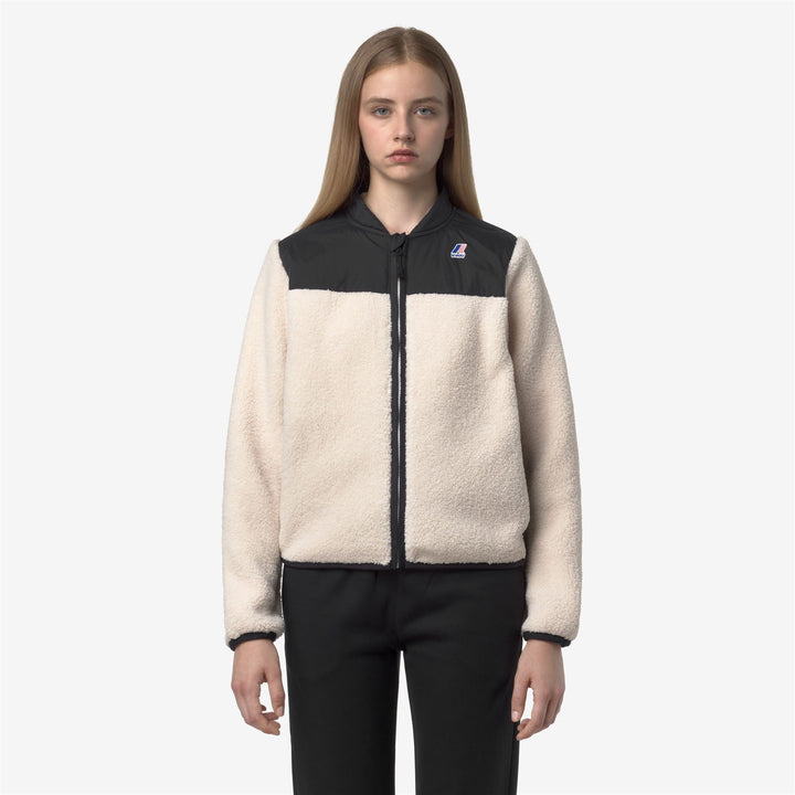 Chaqueta bomber polar negra para mujer con aislamiento PrimaLoft 3