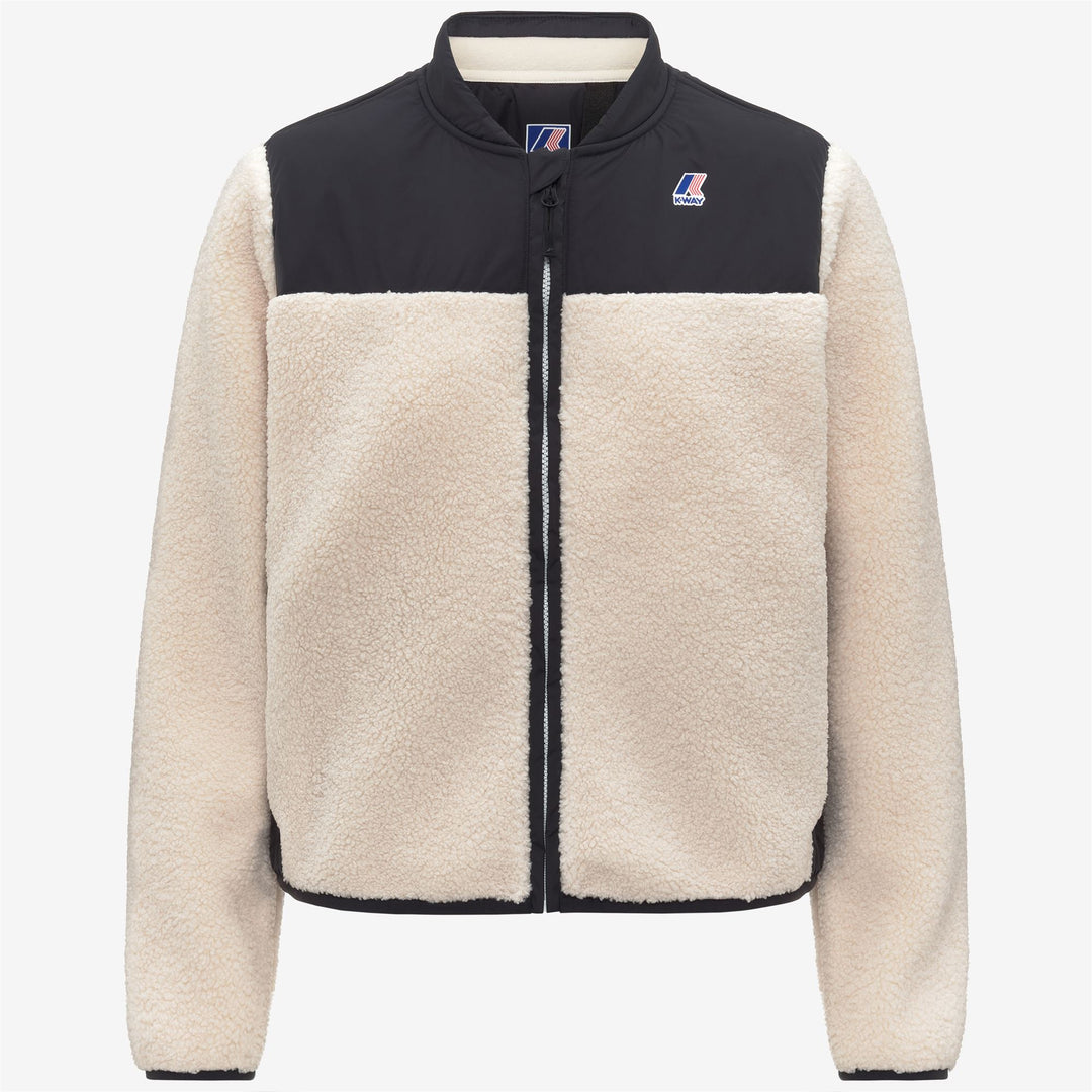 Black women's bomber fleece jacket with PrimaLoft insulation 01