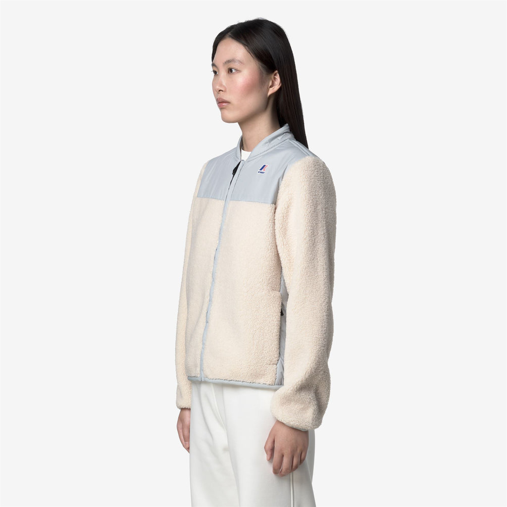 Fleece_WOMAN_BERNARDINE 4.0 ORSETTO_Jacket_Grey-Ecru - Grey - Commercial 5