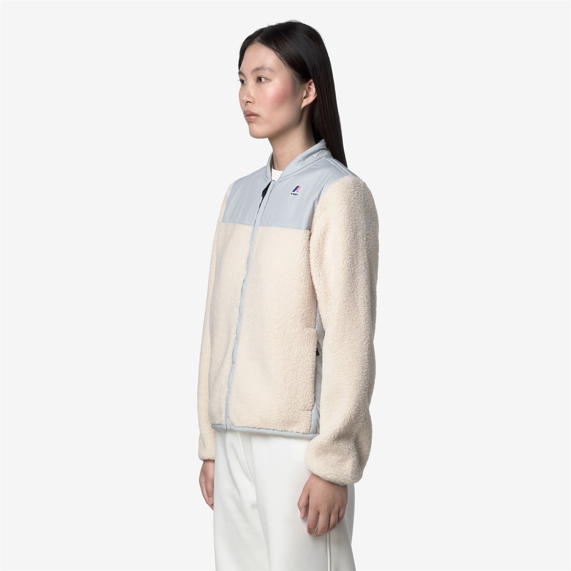 Fleece_WOMAN_BERNARDINE 4.0 ORSETTO_Jacket_Grey-Ecru - Grey - Commercial 5