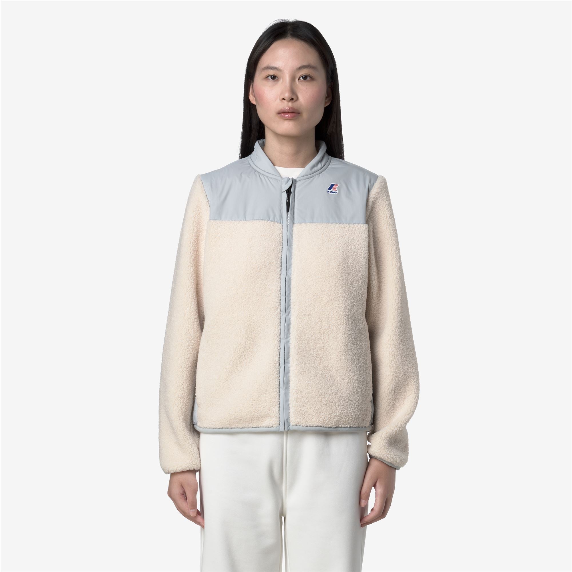 Fleece_WOMAN_BERNARDINE 4.0 ORSETTO_Jacket_Grey-Ecru - Grey - Commercial 4