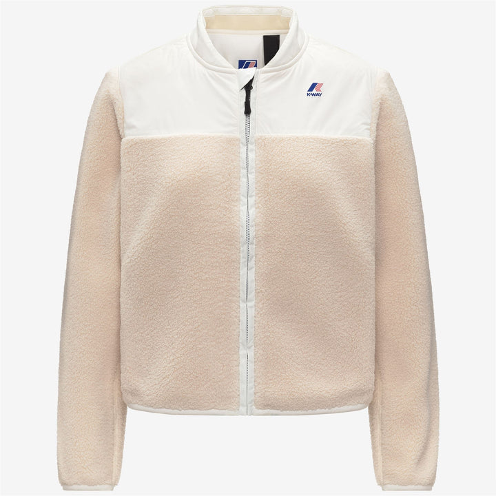 Chaqueta polar sherpa blanca para mujer con aislamiento PrimaLoft 1