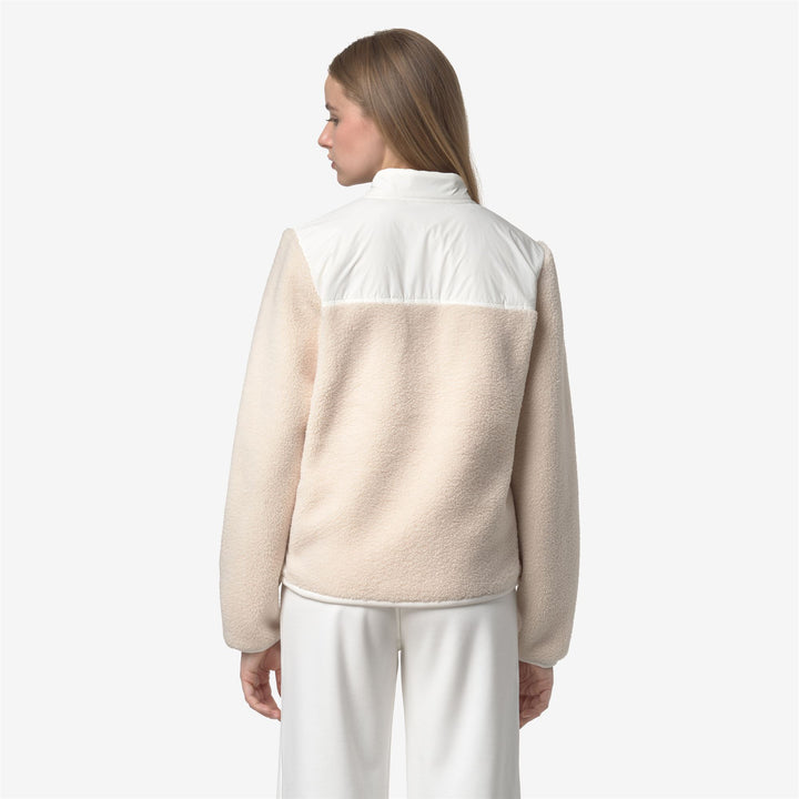 Chaqueta polar sherpa blanca para mujer con aislamiento PrimaLoft 5