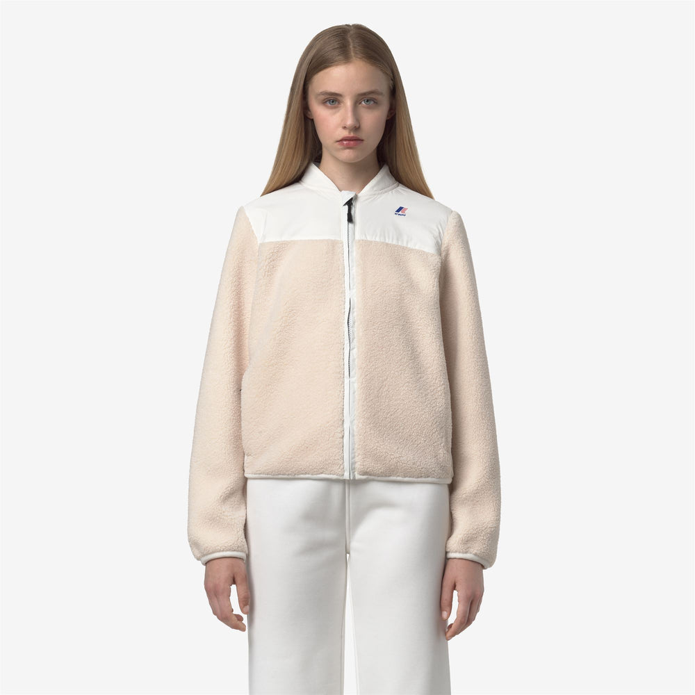 Giacca in pile Sherpa bianca da donna con isolamento PrimaLoft 02