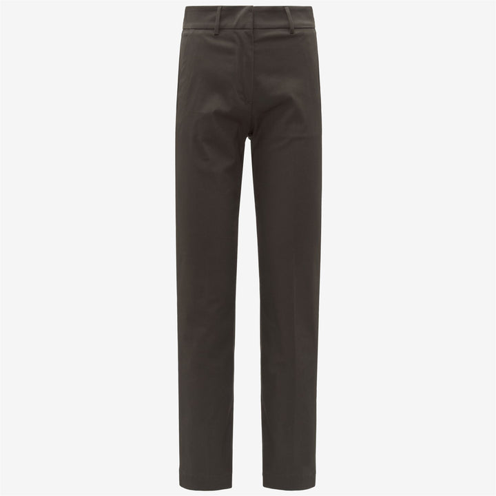 Pantalones chinos ajustados para mujer en color oliva negro con tejido elástico 1