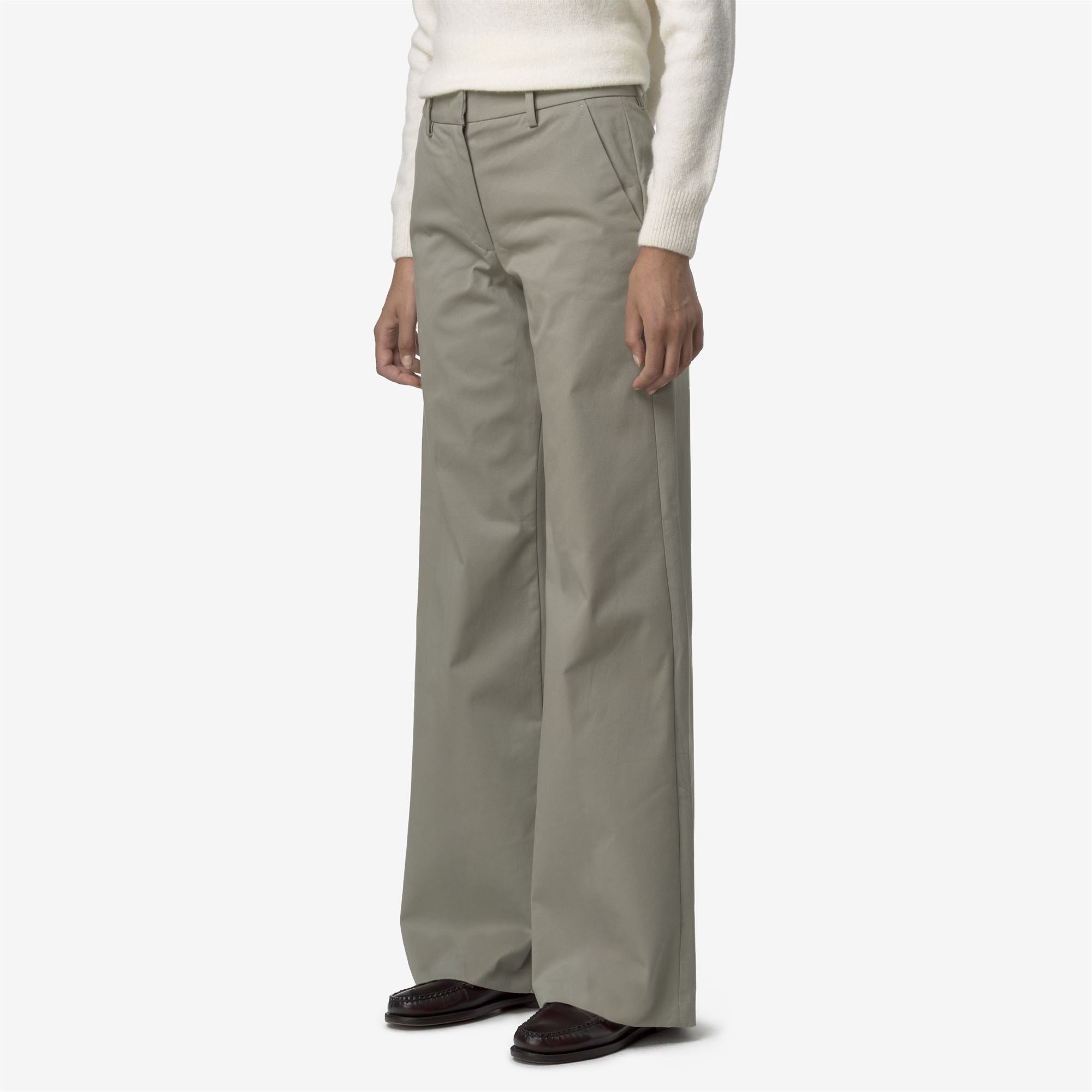 Pants_WOMAN_TYANNE TWILL TECH PEACH_Chino_Green Oak - Commercial 5