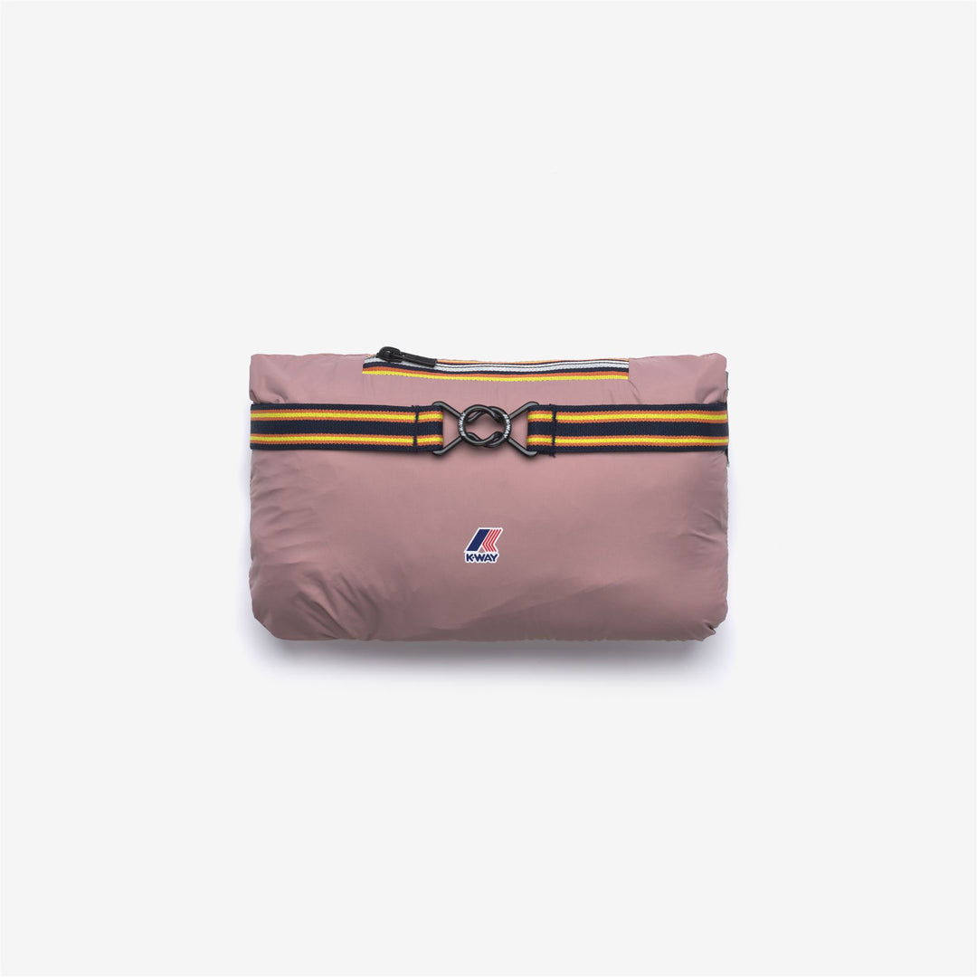 Chaqueta de nailon reciclado de longitud 3/4 para niña en color marrón rosado main