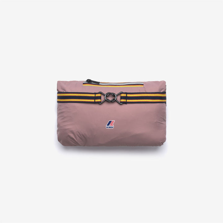 Chaqueta de nailon reciclado de longitud 3/4 para niña en color marrón rosado 2