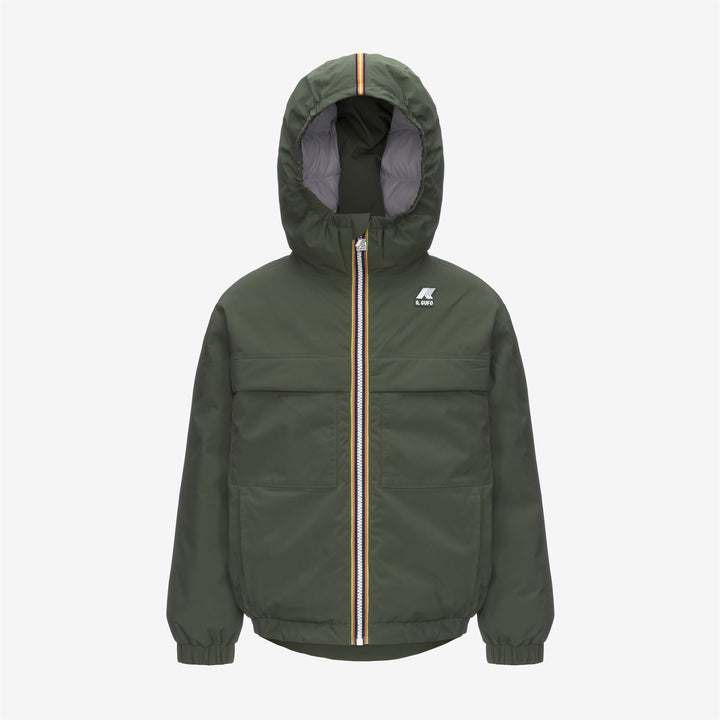 Green Boy's Water-Repellent Short Jacket with Eco Padding 1