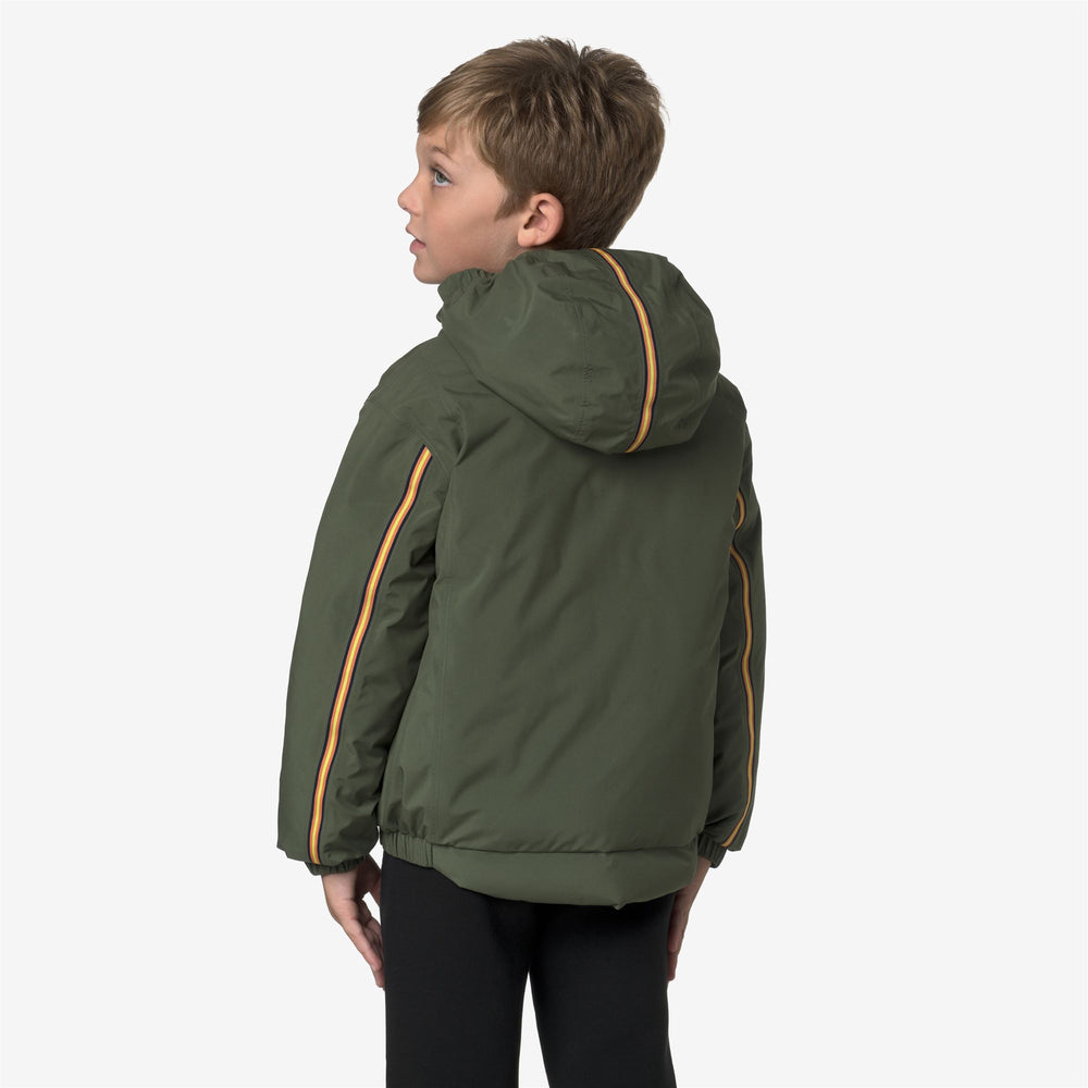 Green Boy's Water-Repellent Short Jacket with Eco Padding 02