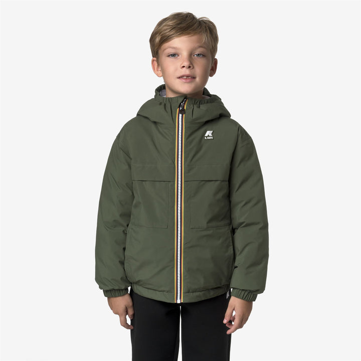 Green Boy's Water-Repellent Short Jacket with Eco Padding 4