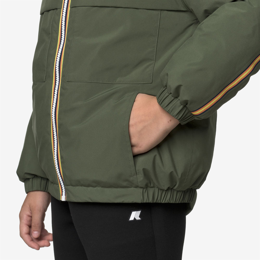 Green Boy's Water-Repellent Short Jacket with Eco Padding 02